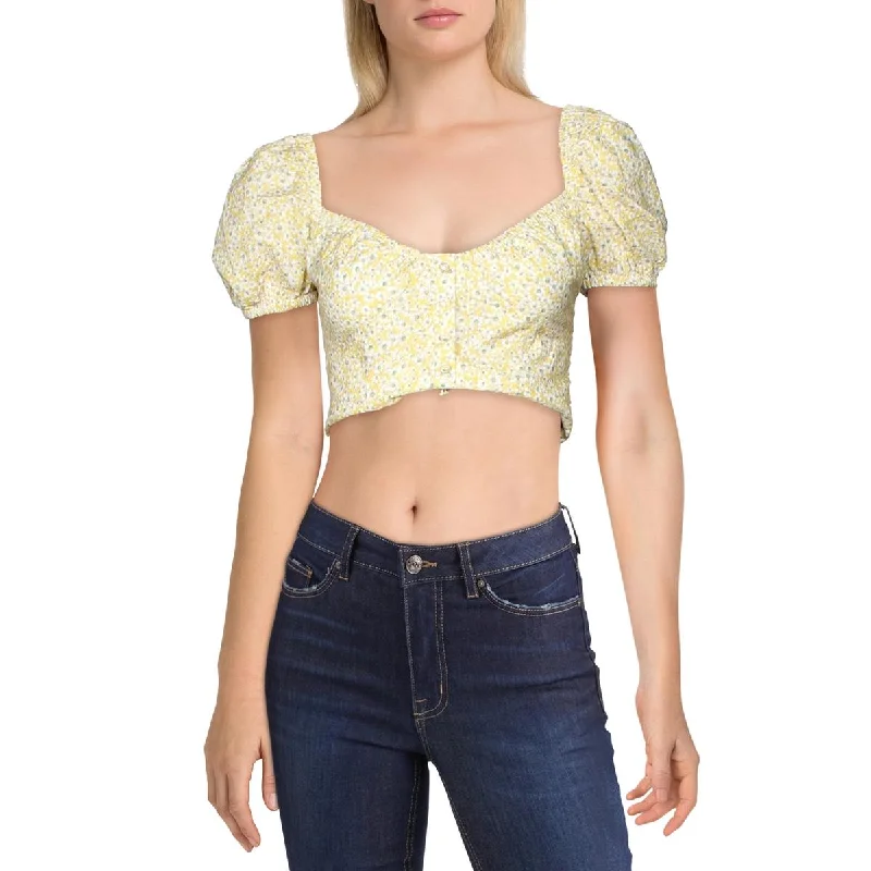 Bardot Womens Christie Floral Off-The-Shoulder Top