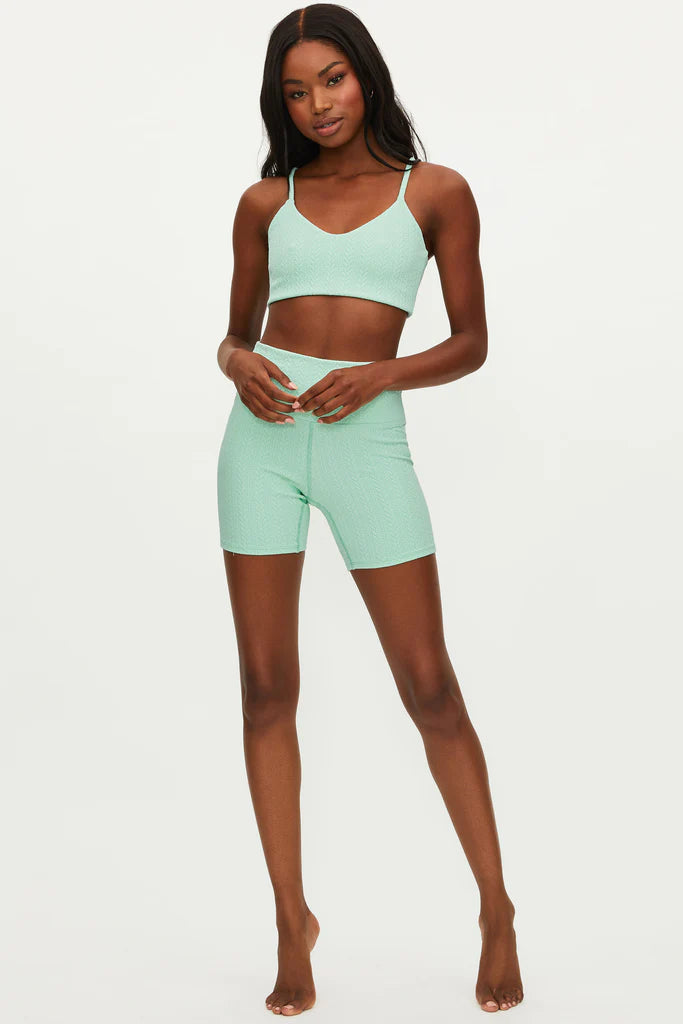 Beach Riot Women's Bike Shorts -  Creme De Knit Green