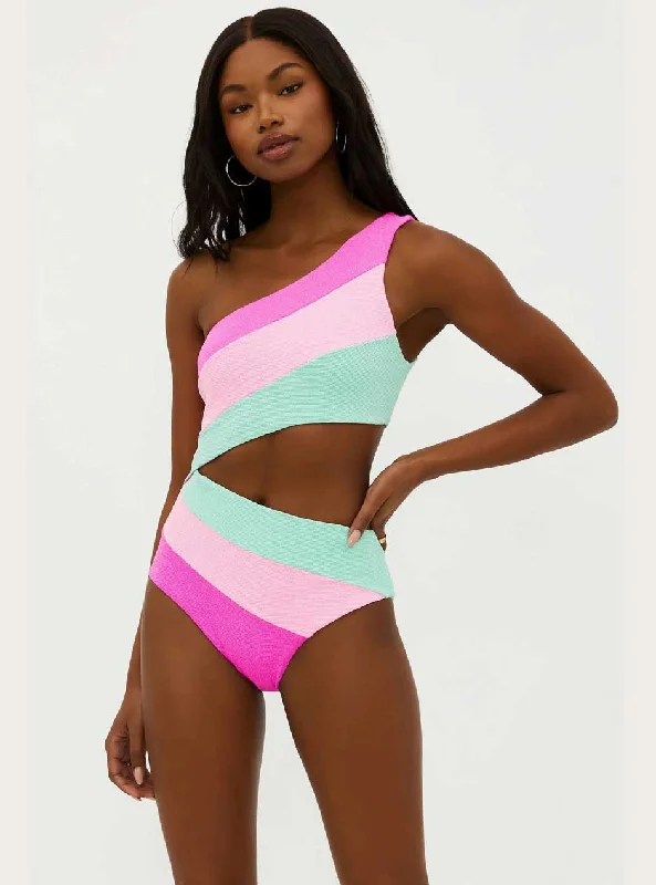 Beach Riot Women's Joyce One Piece Swimsuit - Blossom Colorblock Scrunch Multi