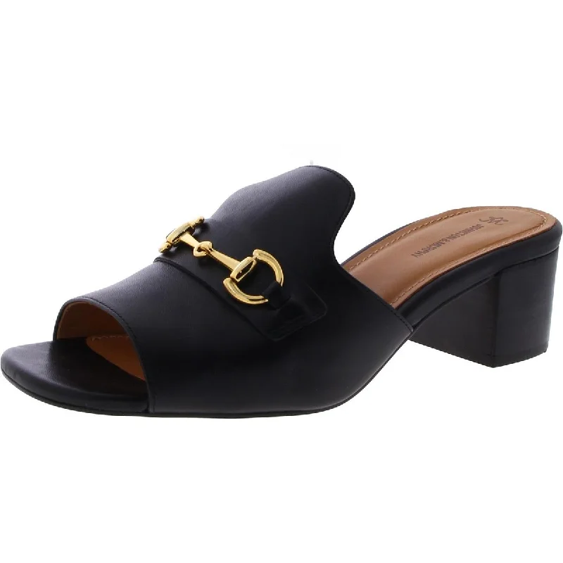 Womens Leather Slip On Mules