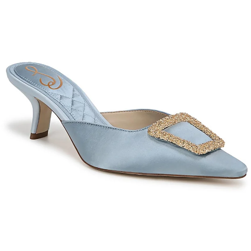 Brit Womens Satin Embellished Mules