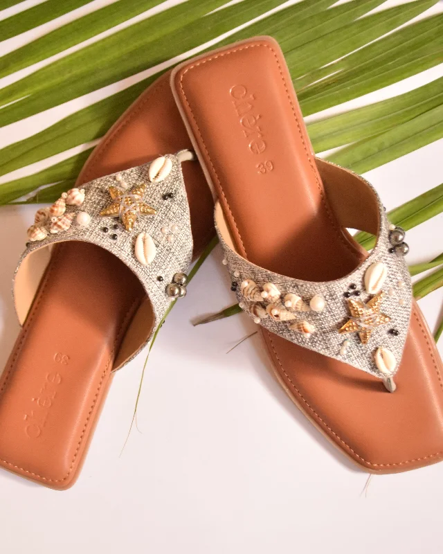 Women's Brown Sea Shell Vacay Flats