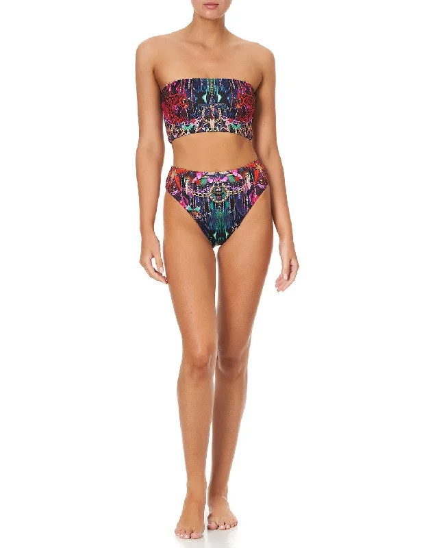 Reversible High Waist Bikini Bottom, Rocket Woman