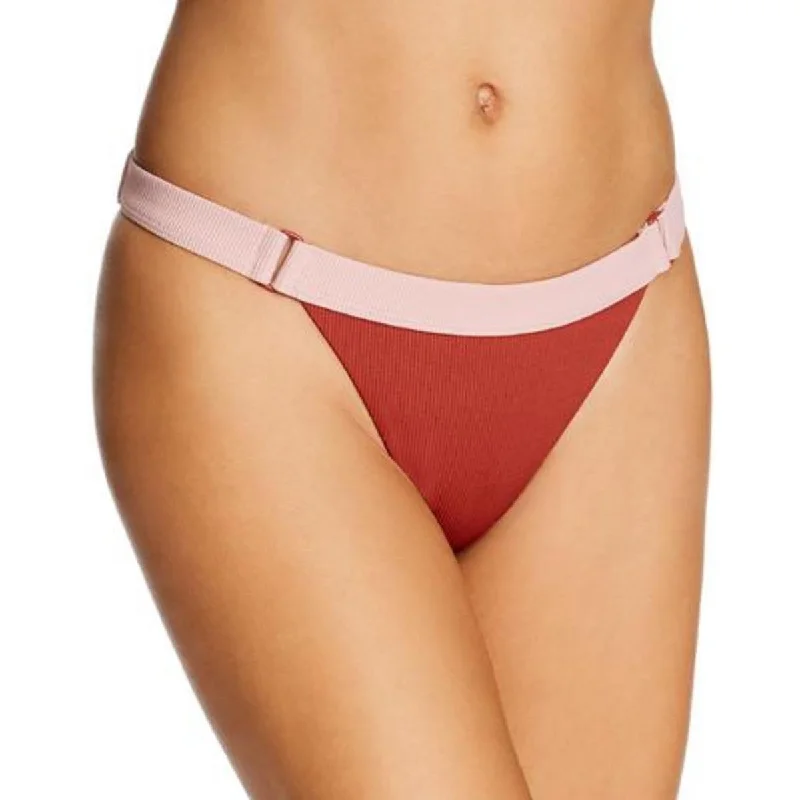 Dolce Vita Womens Colorblock Ribbed Swim Bottom Separates