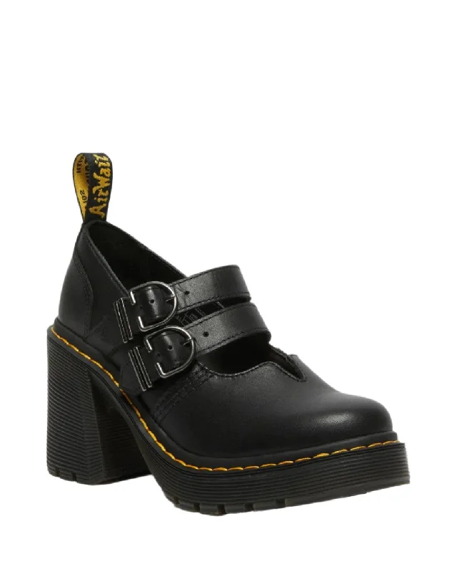 Dr Martens Eviee (Lottee) Black Heeled Mary Jane