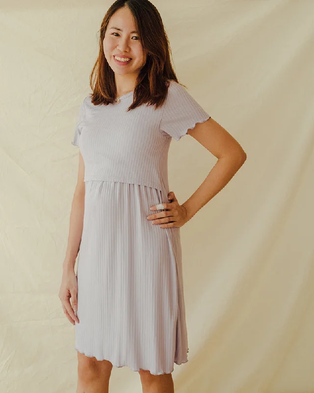 Envie Lift-Up Nursing Dress in Lilac