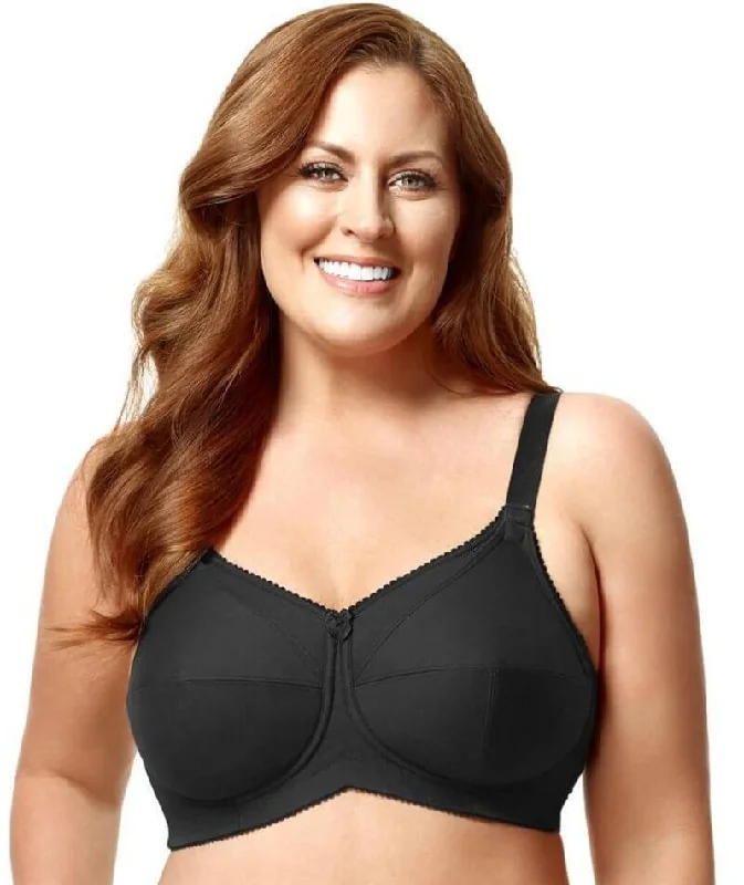 Elila Cotton Cup Wire-Free Nursing Bra - Black