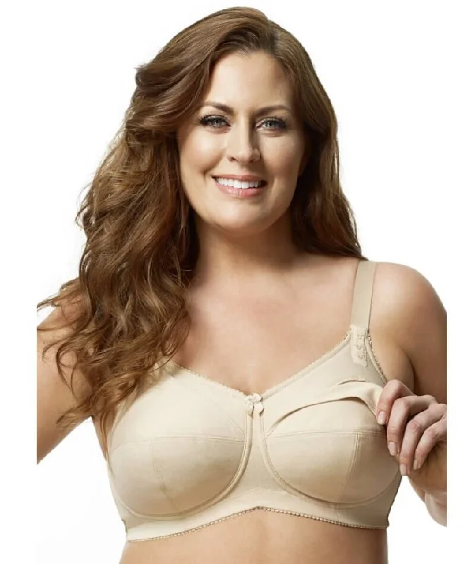 Elila Cotton Cup Wire-Free Nursing Bra - Nude