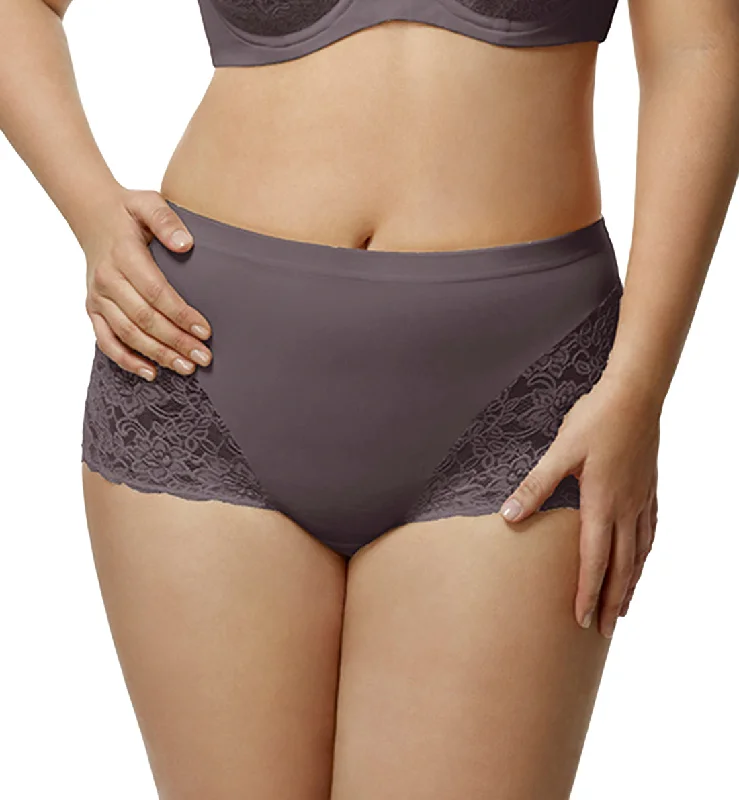 Elila Stretch Lace Cheeky Full Panty (3311) - Grey