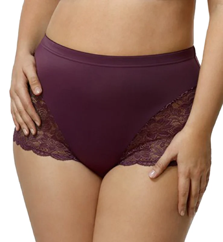 Elila Stretch Lace Cheeky Full Panty (3311) - Plum