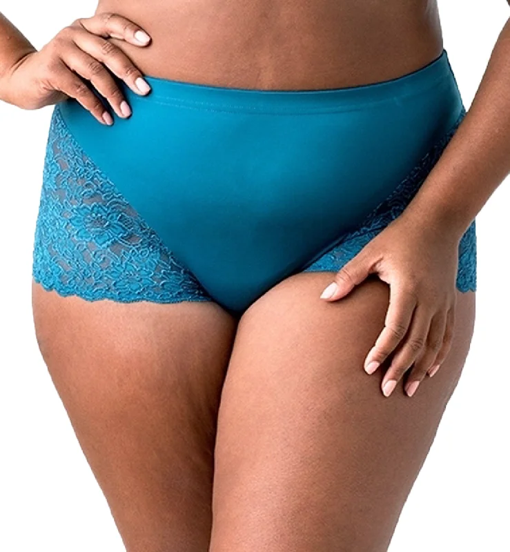 Elila Stretch Lace Cheeky Full Panty (3311) - Teal