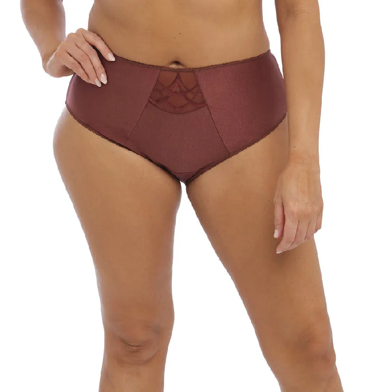 Elomi Cate Dark Copper High Waisted Brief Panty 4036