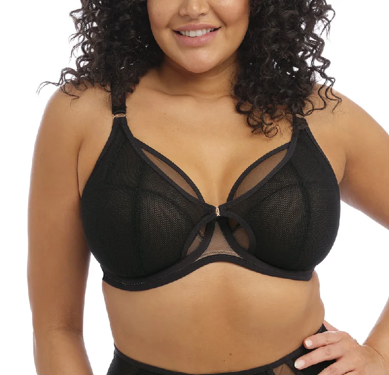 Elomi Kintai Black Unlined Plunge Bra 301202