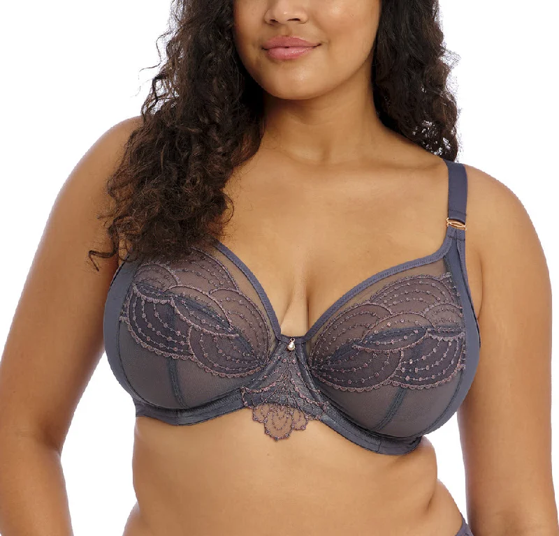 Elomi Priya Storm Grey Unlined Plunge Bra 4550