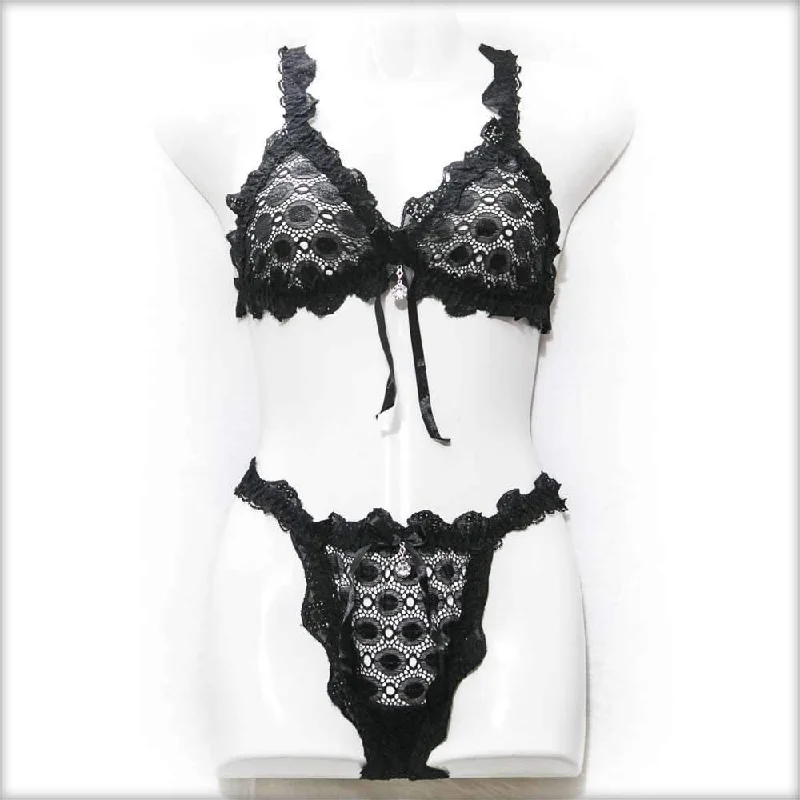 Fancy Net Black Bikini Set