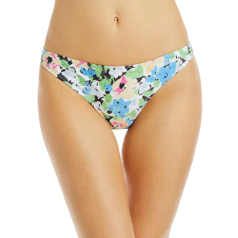 Ganni Womens Floral Bikini Swim Bottom Separates