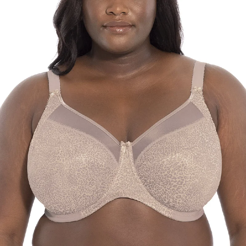 Goddess Kayla Taupe Leopard Print Unlined Bra 6162