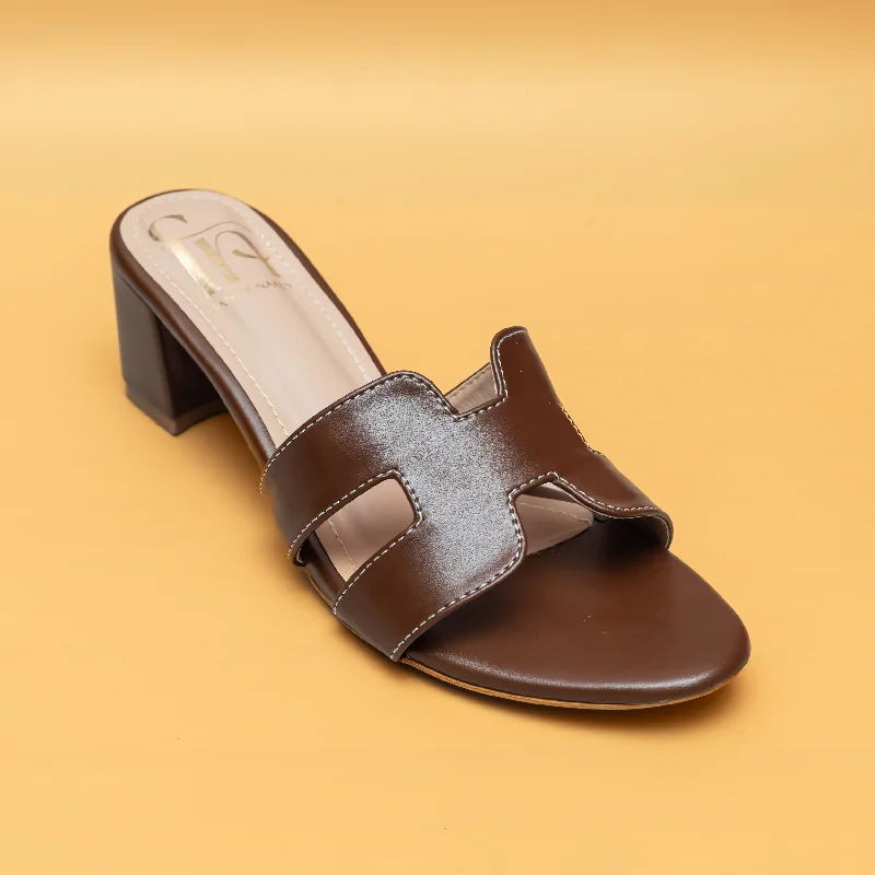 H Style Mules - Brown