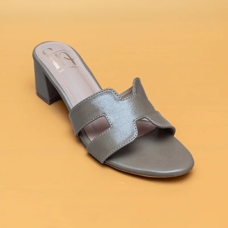 H Style Mules - Grey