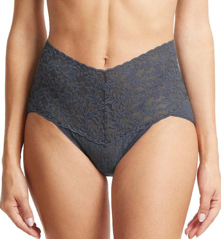 Hanky Panky Retro Lace V-kini (9K2124) - Granite