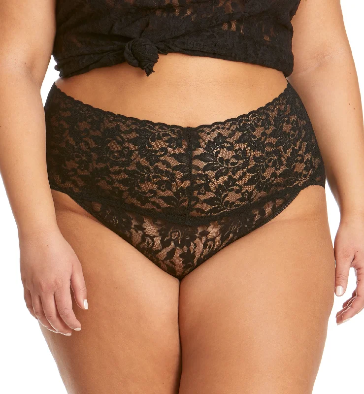 Hanky Panky Retro Lace V-kini PLUS (9K2124X) - Black