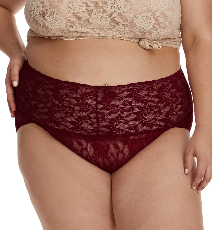 Hanky Panky Retro Lace V-kini PLUS (9K2124X) - Dried Cherry