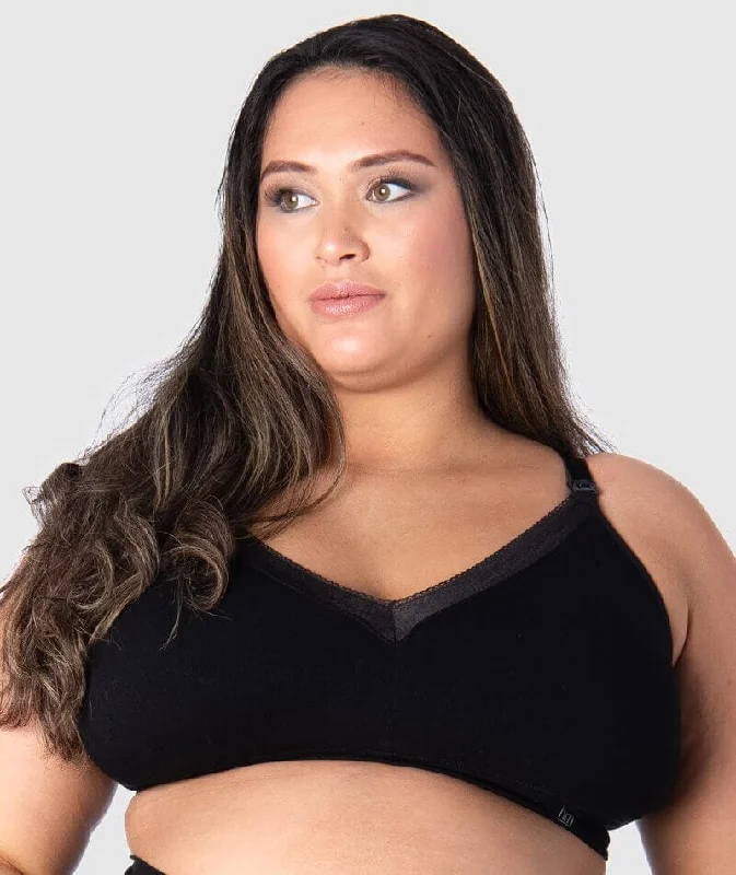 Hotmilk Caress Seamfree Bamboo Full Cup Wirefree Bra - Black