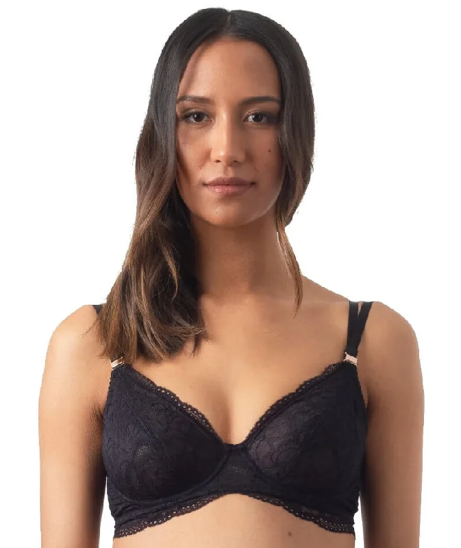 Hotmilk Heroine Plunge Nursing Bra - Black