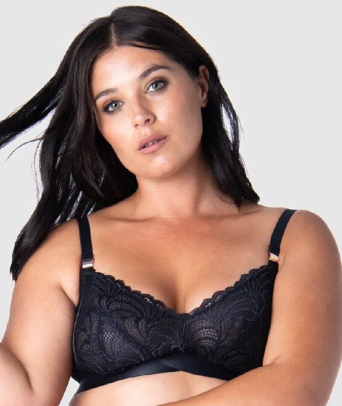 Hotmilk Warrior Soft Cup Wire-Free Nursing Bra - Black