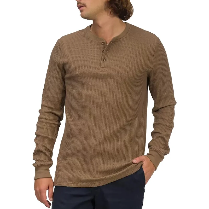 Junk Food Mens Knit Long Sleeve Henley Shirt