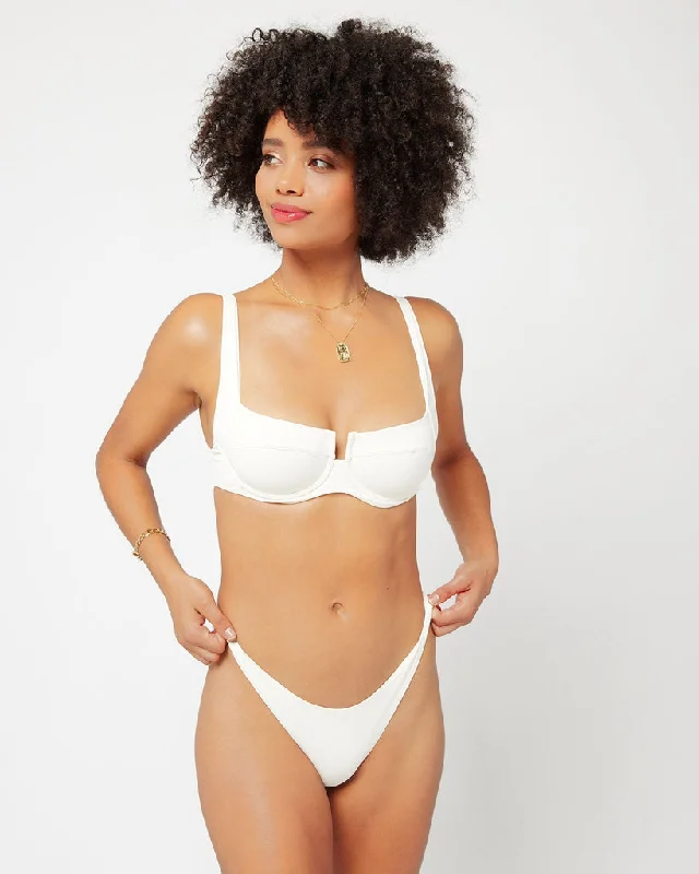 L*Space Women's Camellia Underwire Bikini Top - Cream