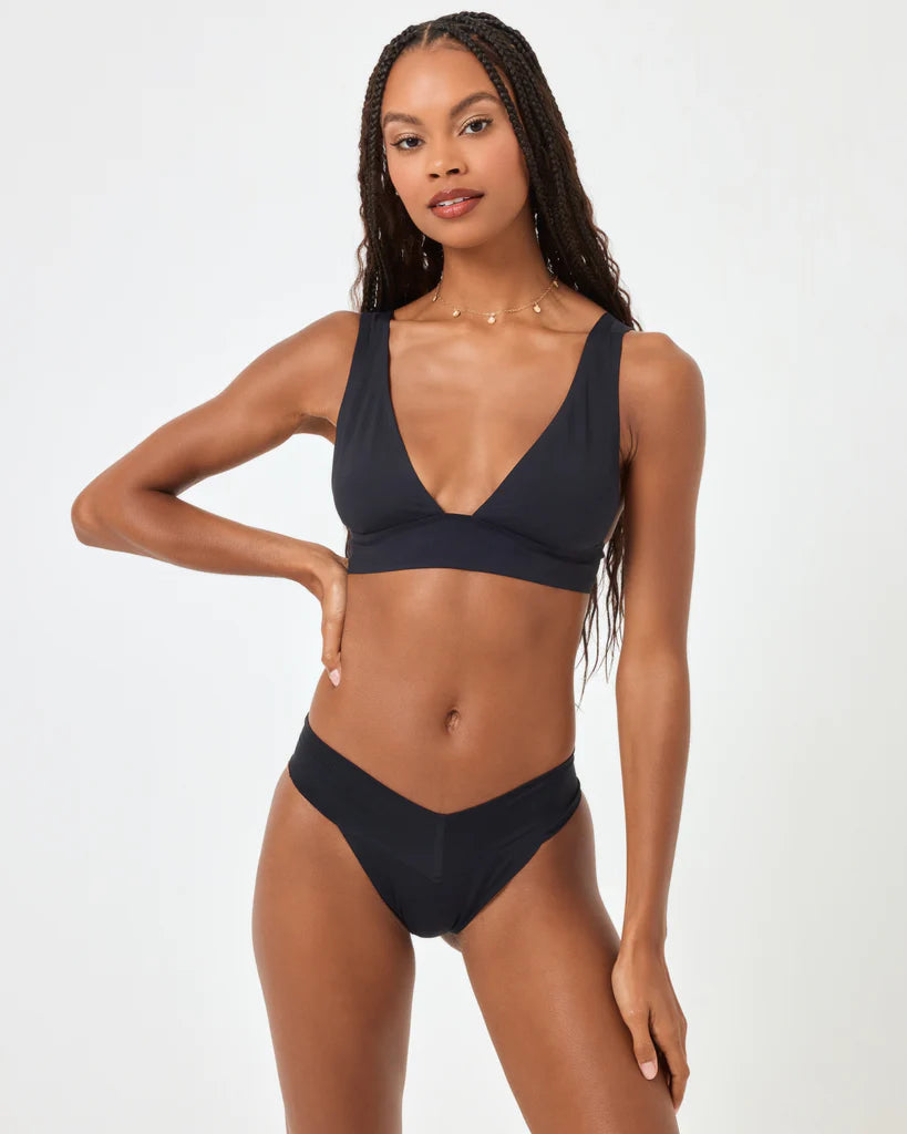 L*Space Women's Harley Long Line Swimsuit Top - Black