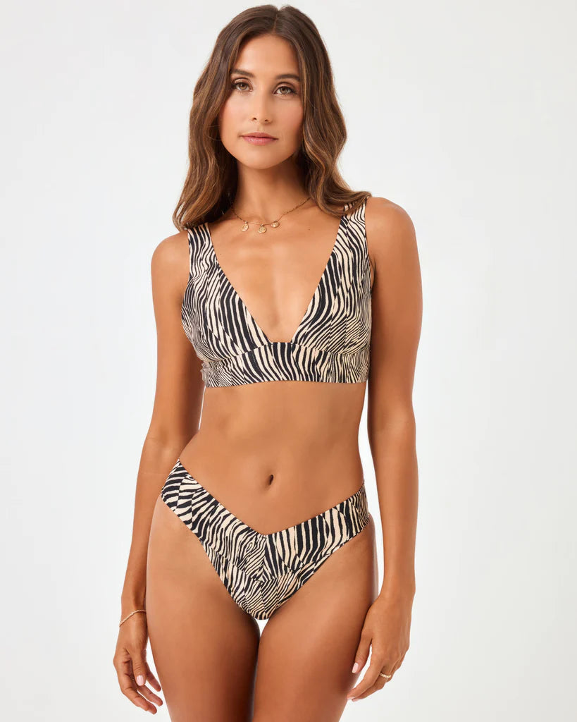 L*Space Women's Quinn Classic Coverage Bikini Bottom - Hypnotica Animal Print