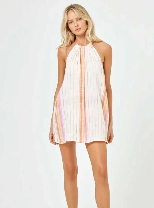 L*Space Women's Lydia Striped Cover-Up Dress - Vaca Stripe Orange