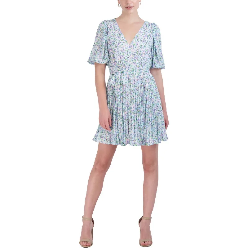 Laundry by Shelli Segal Womens Chiffon Floral Print Fit & Flare Dress