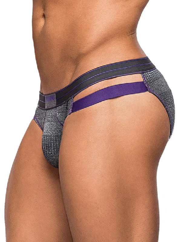 Male Power Heather Haze Cutout Bikini Grey 487-244