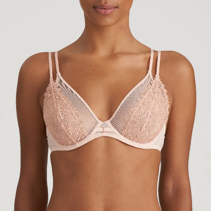 Marie Jo Danae Pinot Rose Embroidered Plunge Bra 0102574