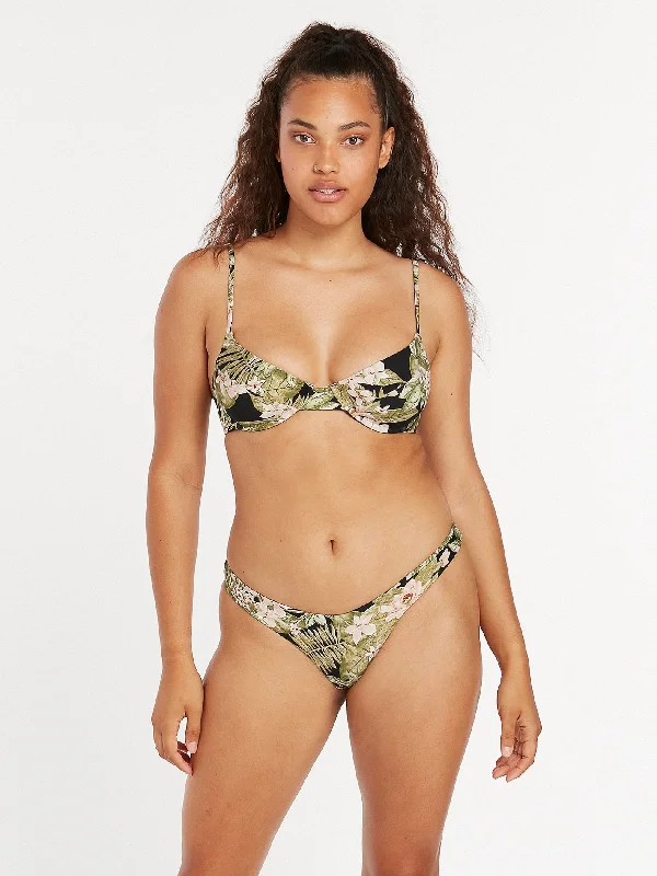 Midnight Tropic Underwire Bikini Top - Shadow Lime