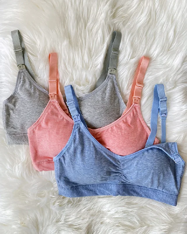 Milky Cotton Nursing Bralettes (3 Pack) Set B *LAST SET!