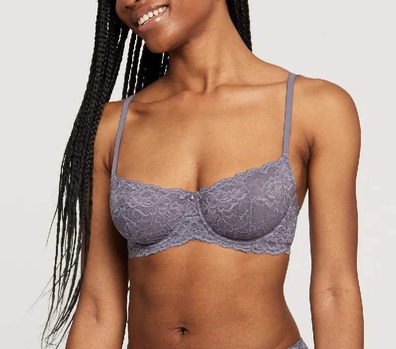 Montelle Flirt Crystal Grey Demi Lace Bra 9312