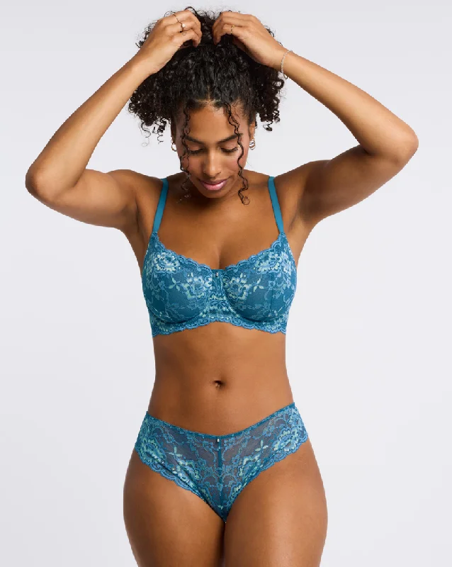 Montelle Flirt Surf and Mint Demi Lace Bra 9312