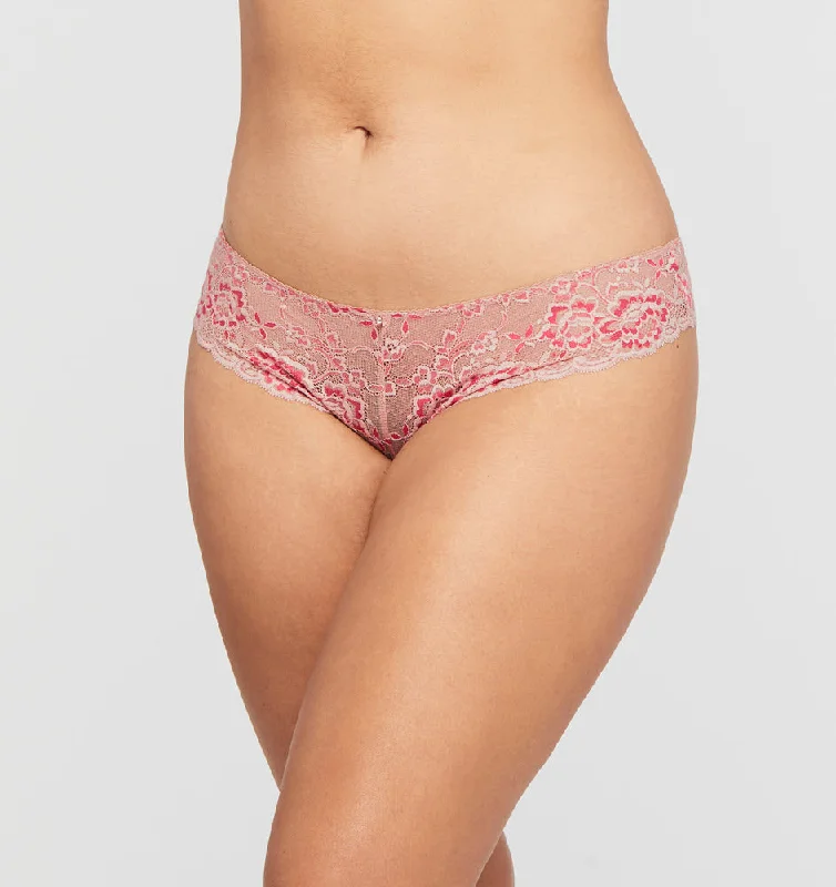 Montelle Rosedust/Raspberry Lace Brazilian Panty 9001