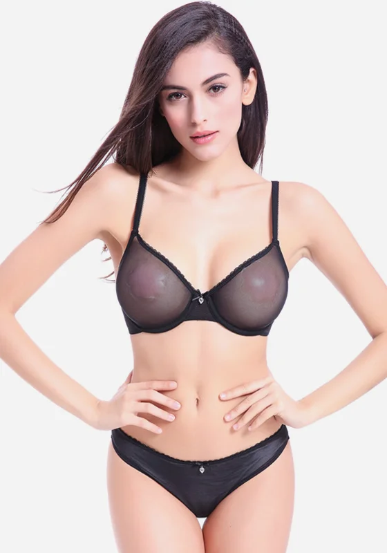 Hobbo Ultra-Thin Lace Bra Set