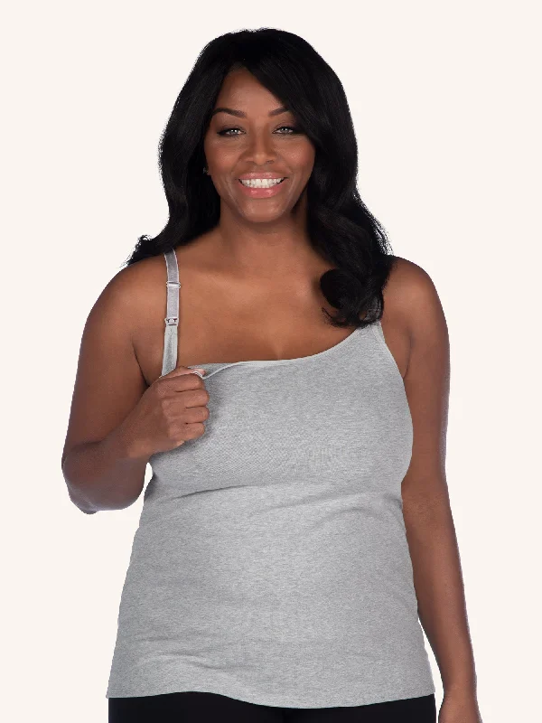 Maternity to Nursing Tank With Built-In Nursing Bra