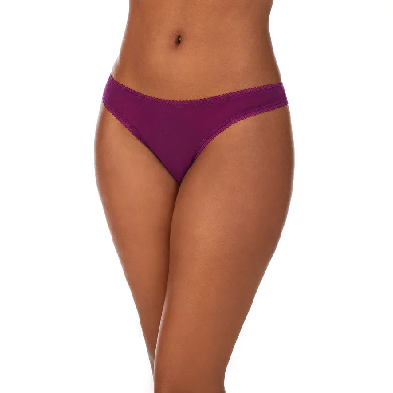 On Gossamer Mesh Hip Dark Purple G Thong Panty 3512