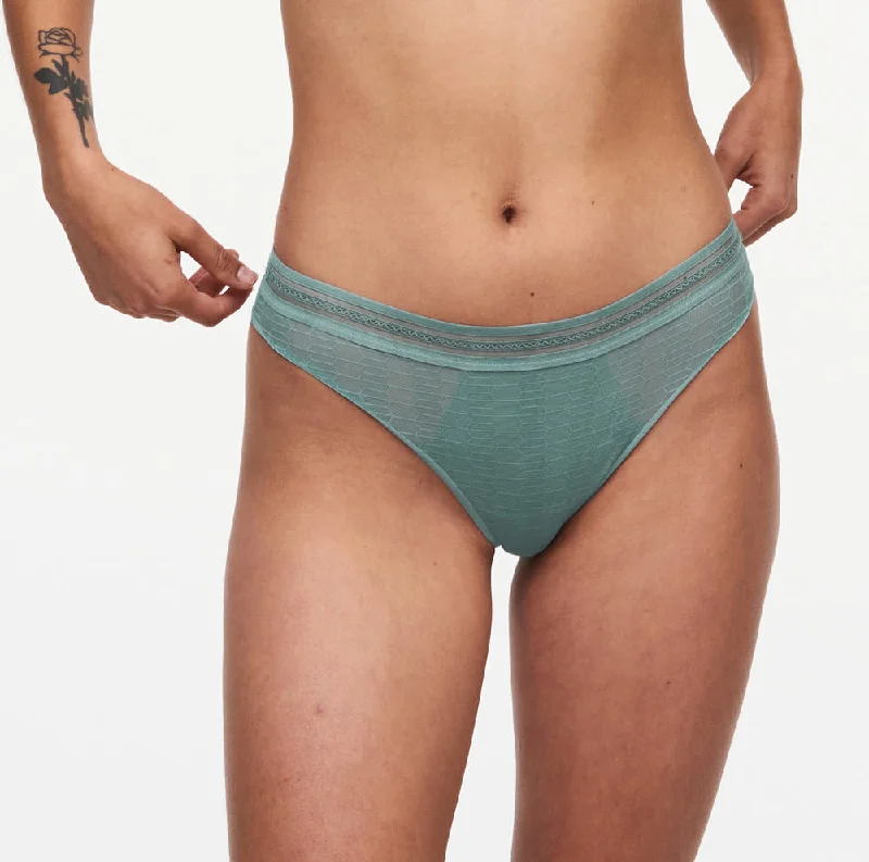 Passionata by Chantelle Only Manhattan Trellis Green Tanga Thong Panty 47J7