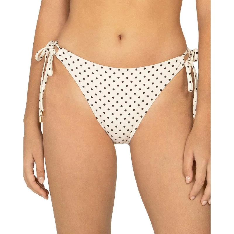 Peony Womens Polka Dot Side Tie Swim Bottom Separates