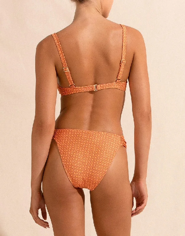 Marigold Ruched High Line Bikini Bottom