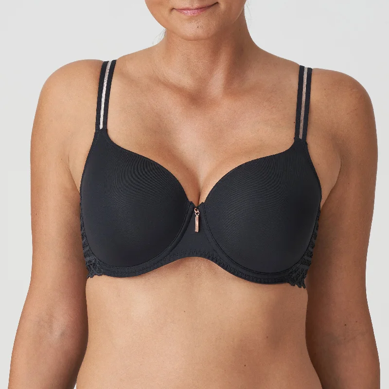 Prima Donna Twist East End Charcoal Heart Shape T Shirt Bra 0241930