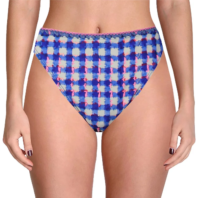 Rachel Rachel Roy Womens Checkered Side Tie Swim Bottom Separates